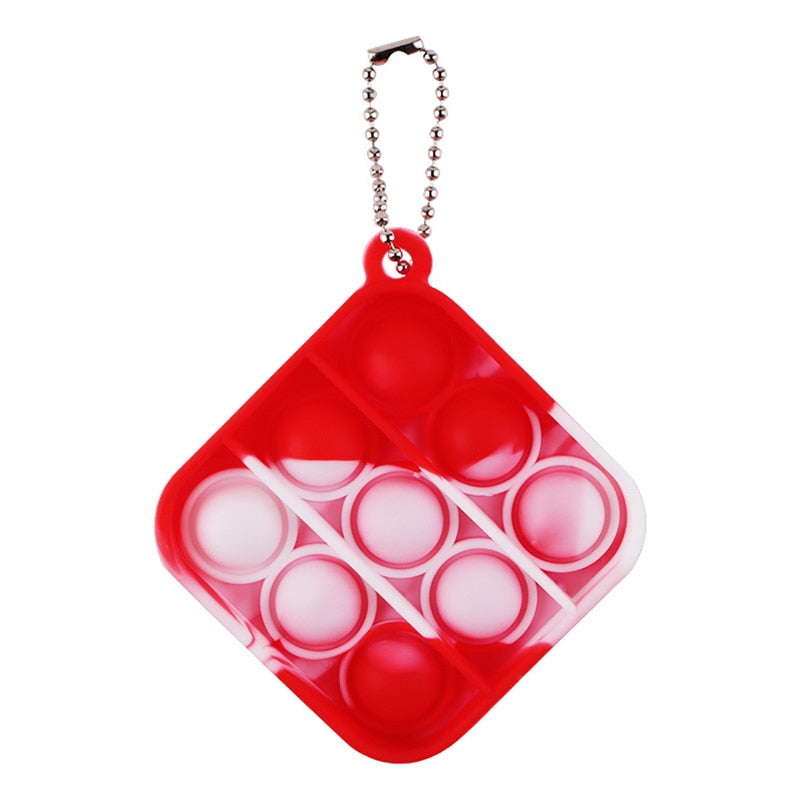 Mini Push Pops Bubble Schlüsselanhänger - Pop-it Fidget