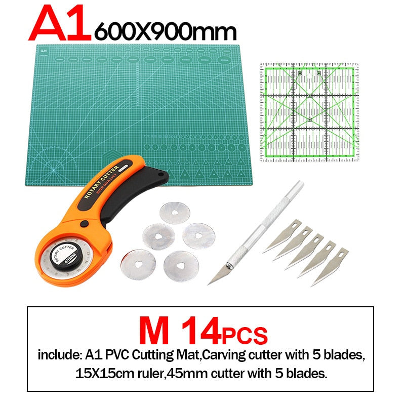 Professional self-healing PVC cutting mat, double-sided, Rotary Blade compatible