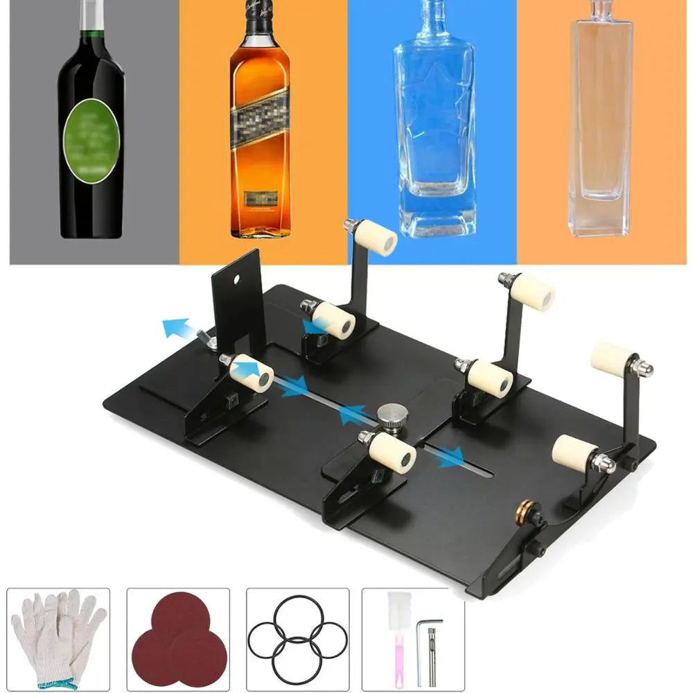 DIY Glass Bottle Cutter Tool Square Round Wine Beer Glass Sculptures Cutting Machine for Beer Glass