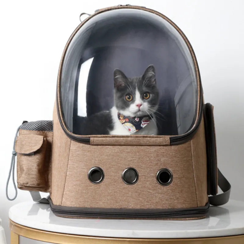 Cat Carrier Backpack Space Capsule Bubble Breathable Portable for Travel and Hiking