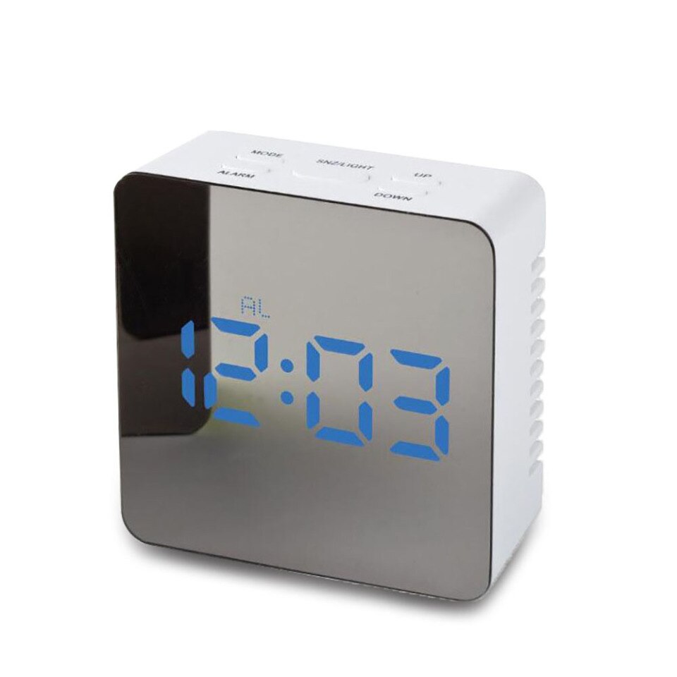 LED alarm clock for children's rooms with temperature display and snooze function