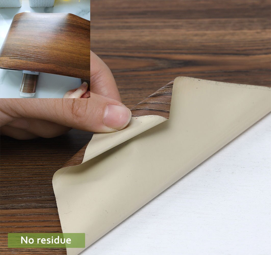 1 pc. Modern floor sticker wood grain PVC waterproof self-adhesive wall decoration wallpaper kitchen living