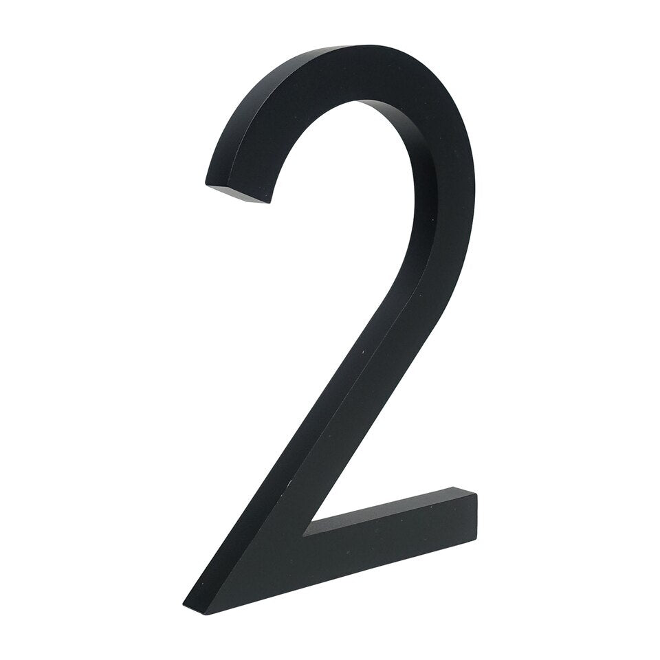 15cm Large Black House Number Floating Sign