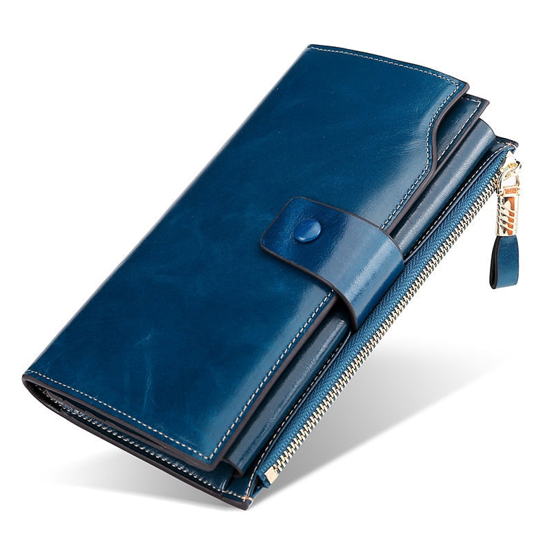 Vintage luxury ladies wallet made of genuine leather