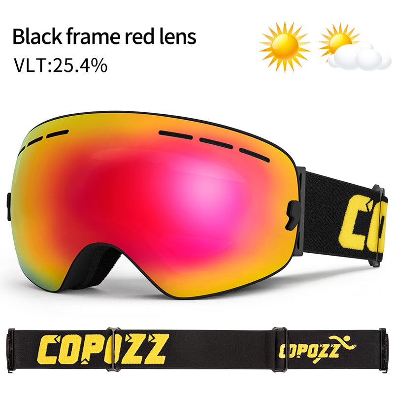 COPOZZ Ski Goggles UV400 Anti-Fog Big Ski Mask