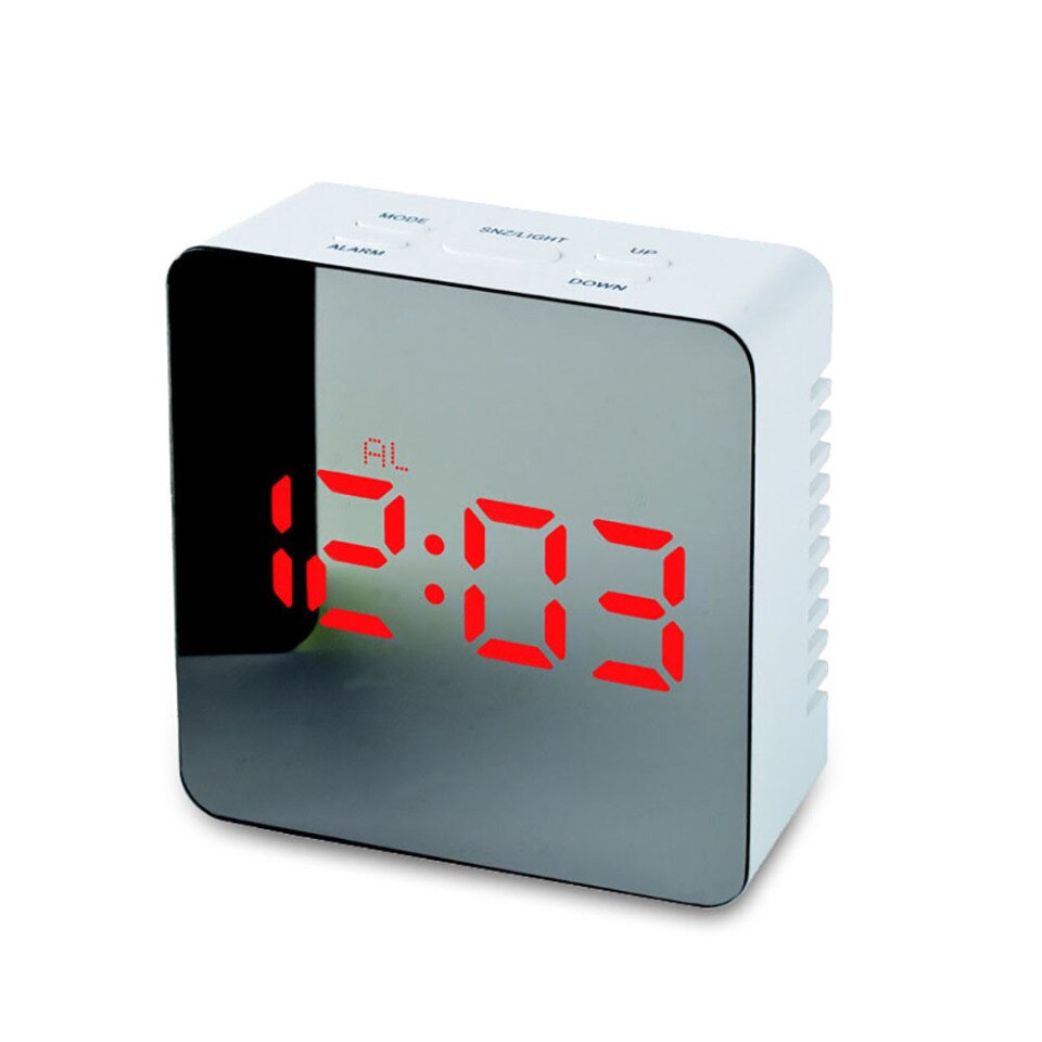 LED alarm clock for children's rooms with temperature display and snooze function
