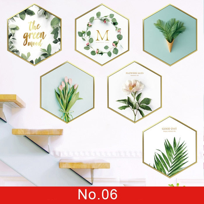 Green wall sticker for room decoration