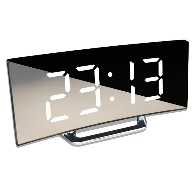 LED alarm clock for children's rooms with temperature display and snooze function