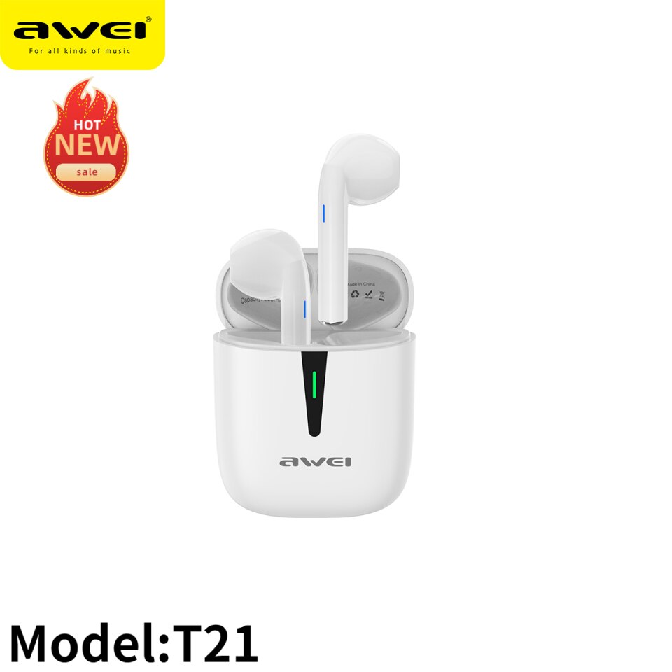 AWEI T17 TWS Bluetooth Headsets, Wireless, Mini, Type-C, Microphone, Sports Game