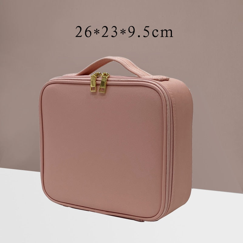 Leather Makeup Bag with Clapboard