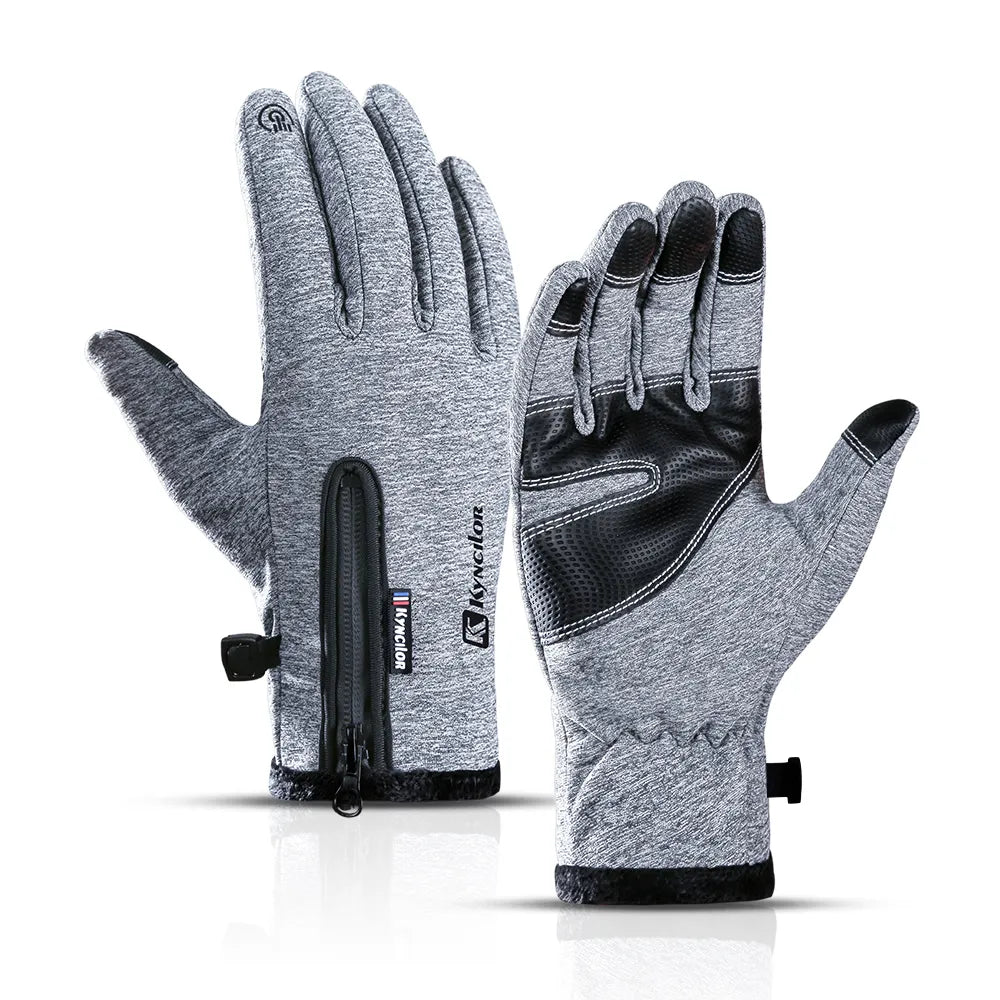 Winter Thermal Fleece Touchscreen Soft Fleece Gloves Cold Weather Fit for Men &amp; Women For Cycling Hiking Camping Skiing