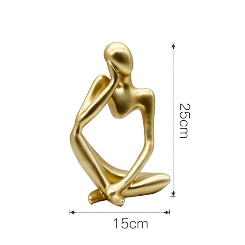 VILEAD Nordic Abstract Thinker Statue Resin Figurine Office Home Decoration Desktop Decor Handmade Crafts Sculpture Modern Art