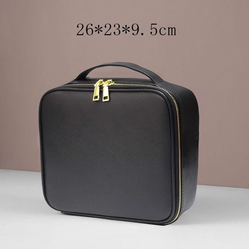 Leather Makeup Bag with Clapboard
