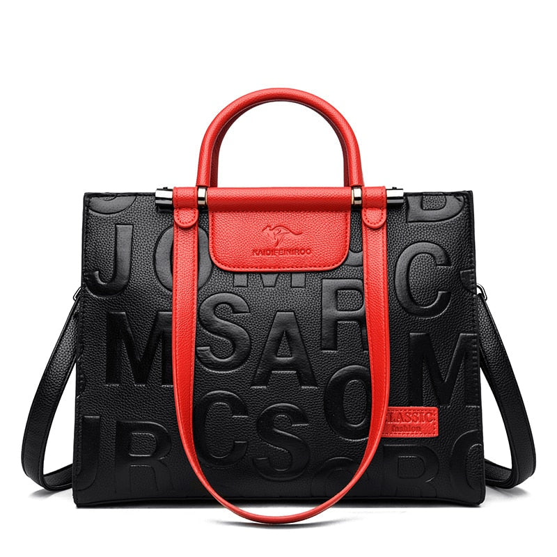 Retro ladies leather handbag 2021, large capacity