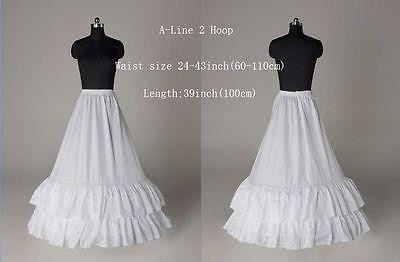 NEW 12Style White A-Line Hoopskirt Hoopless Wedding Crinoline Petticoat Underskirt SN
