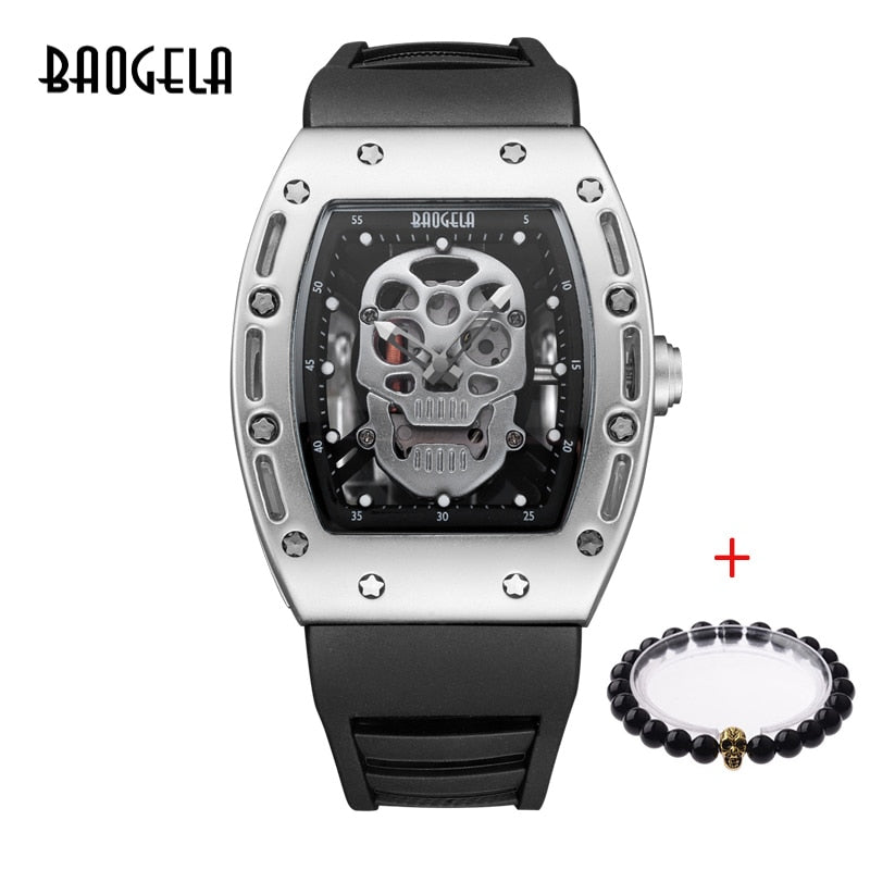 Baogela Pirate Skull Watch, Silicone, Quartz