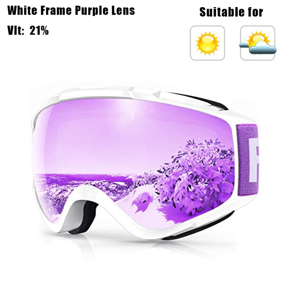 Findway Snowboard UV400 Schutz Ski Goggles OTG, kratzfest, Anti-Beschlag
