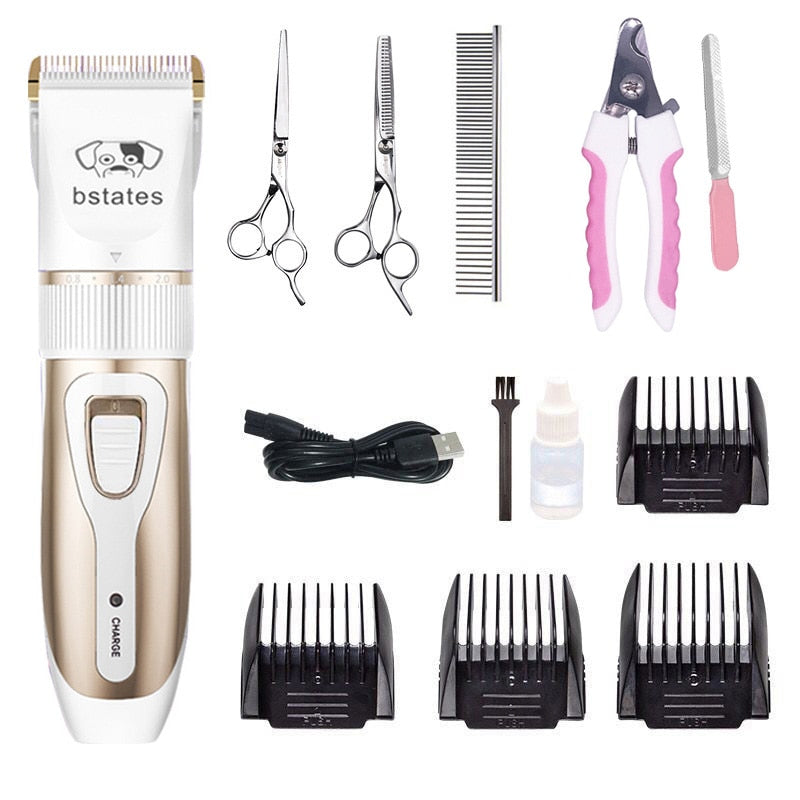 Professional Cordless Pet Hair Clipper Set