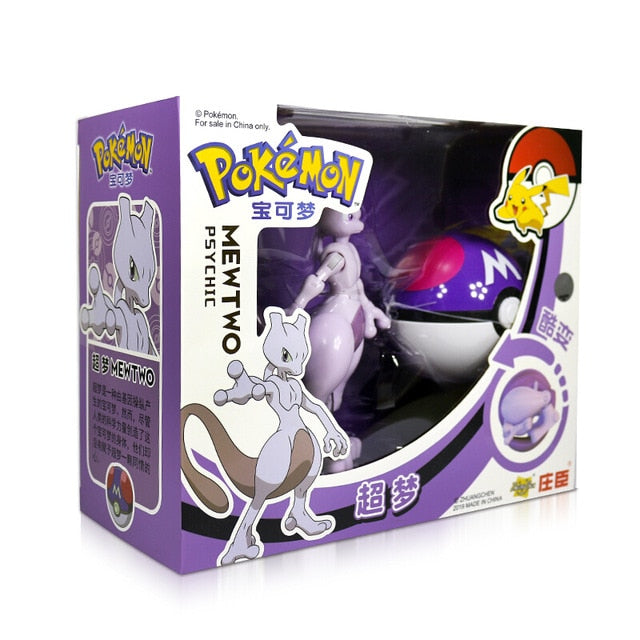 Pokemon Toy Set Pikachu Charmander Mewtwo Lunala Action Figure Anime Model