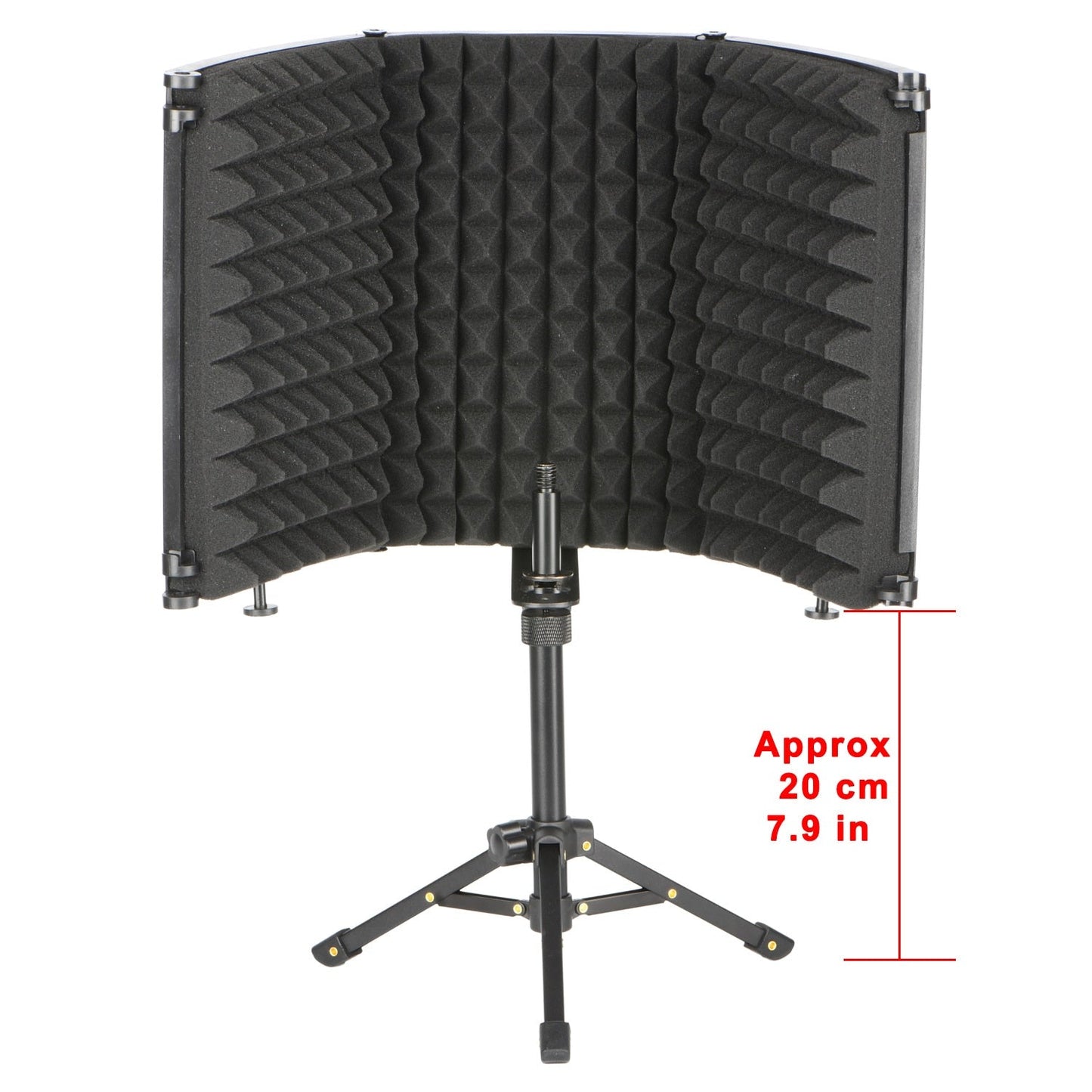 Studio microphone windshield: foldable, adjustable, sound-absorbing