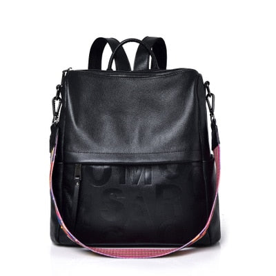 women's backpack made of genuine leather