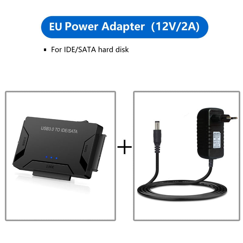USB 3.0 to SATA IDE ATA Adapter 3-in-1 for PC Laptop 2.5" 3.5" HDD