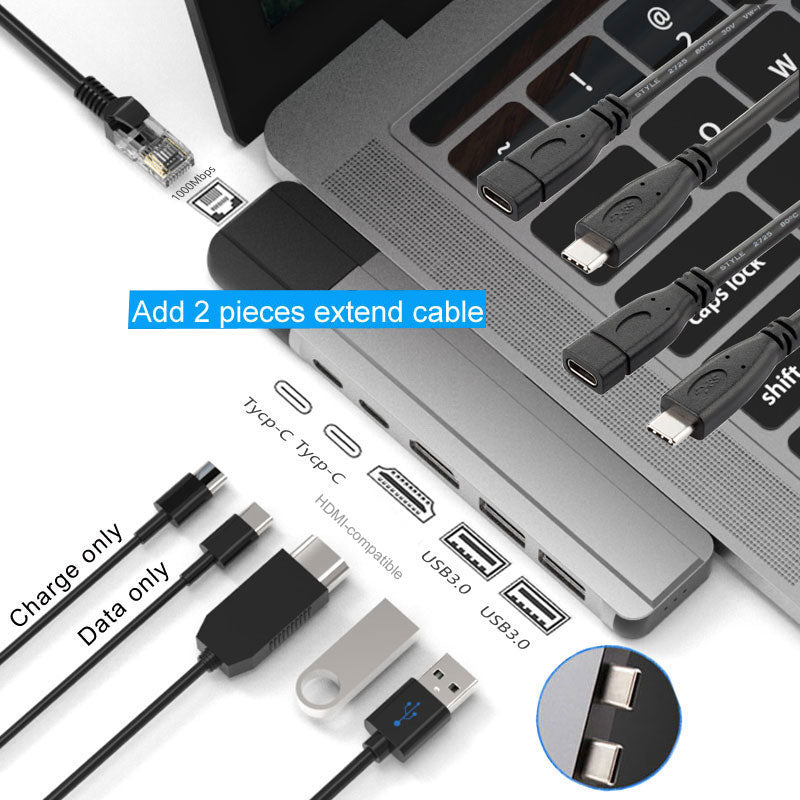 Possible USB C Hub Thunderbolt 3 Dock with HDMI-Rj45 Adapter for MacBook Pro-Air M1