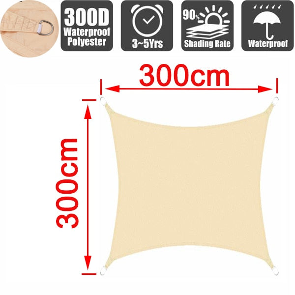 Wasserdichtes SunShade Segel Outdoor Markisen Zelt Camping Vordach Hofsegel Sonnen-Schutz