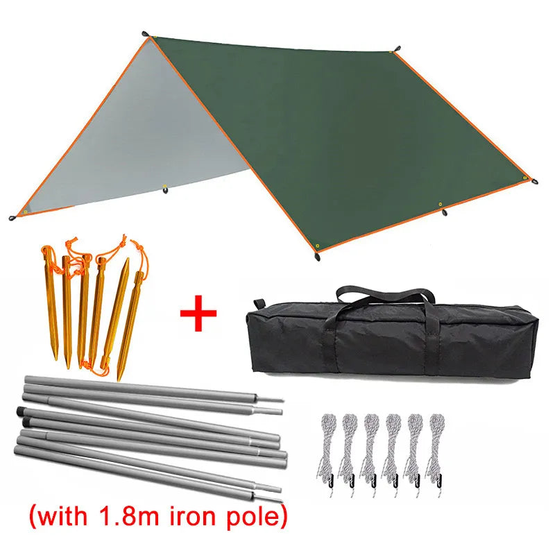 3x5m 3x4m Markise Wasserdichtes Tarp Zelt Outdoor Sonne Unterstand Camping Tourist Tarp Vordach