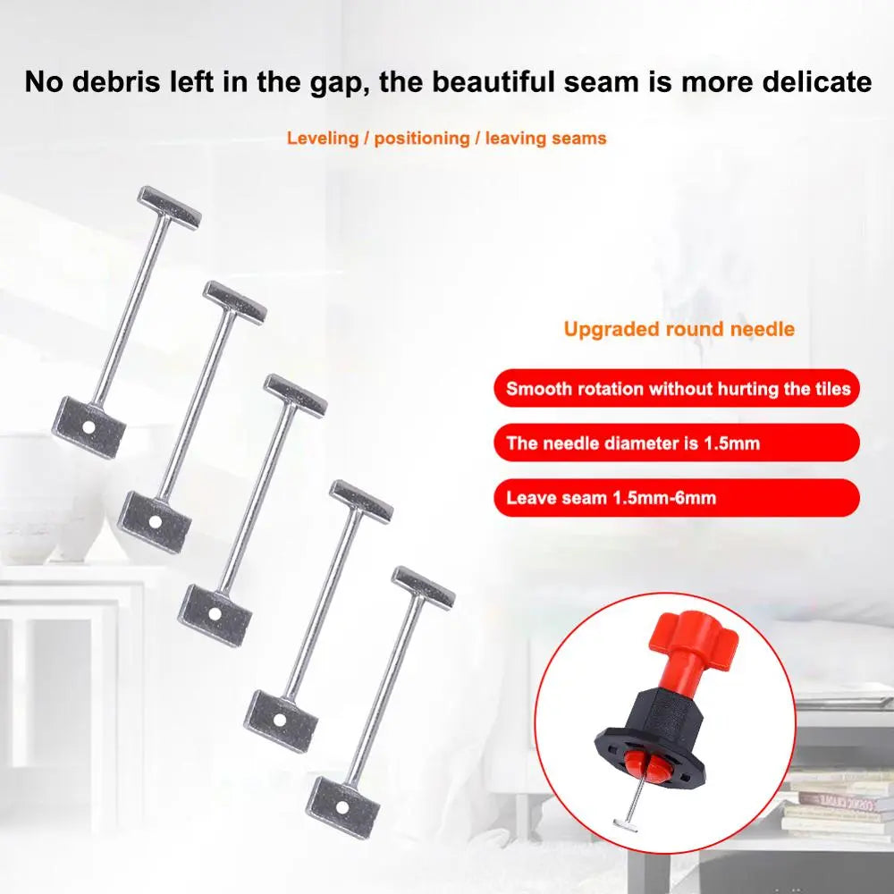 Tile Leveling System for Tile Laying 100Pcs Replacement Steel Needles Flooring Wall Replaceable Pin Tiler Construction Tools