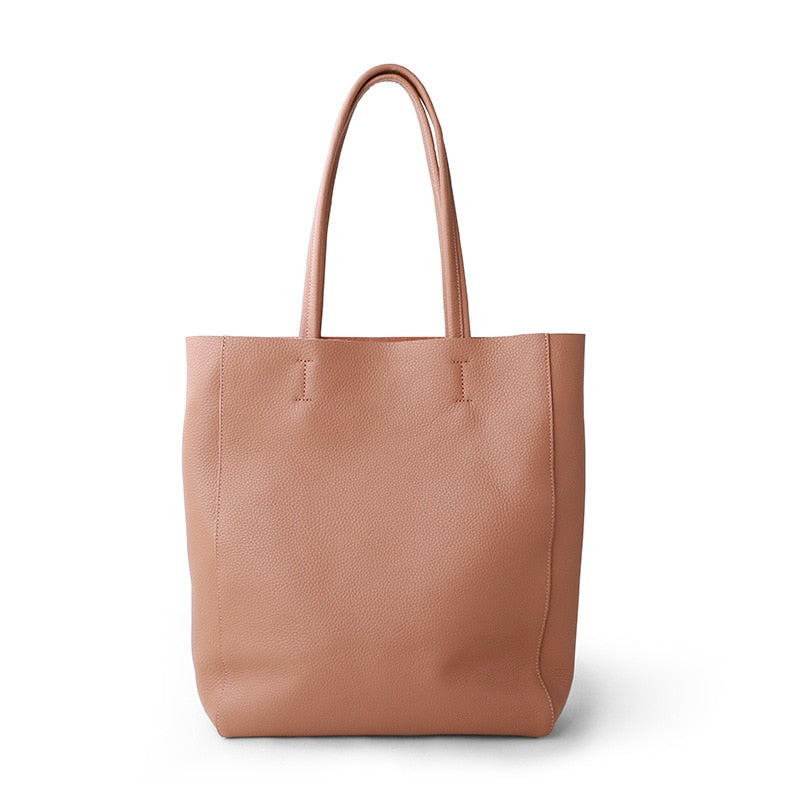 Women Luxury Tote Lemon Yellow Leather Bag
