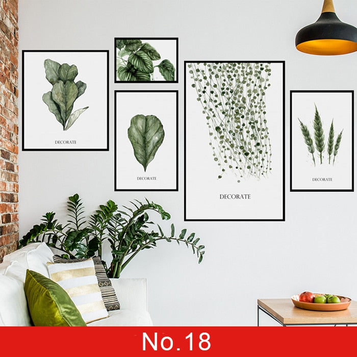 Green wall sticker for room decoration