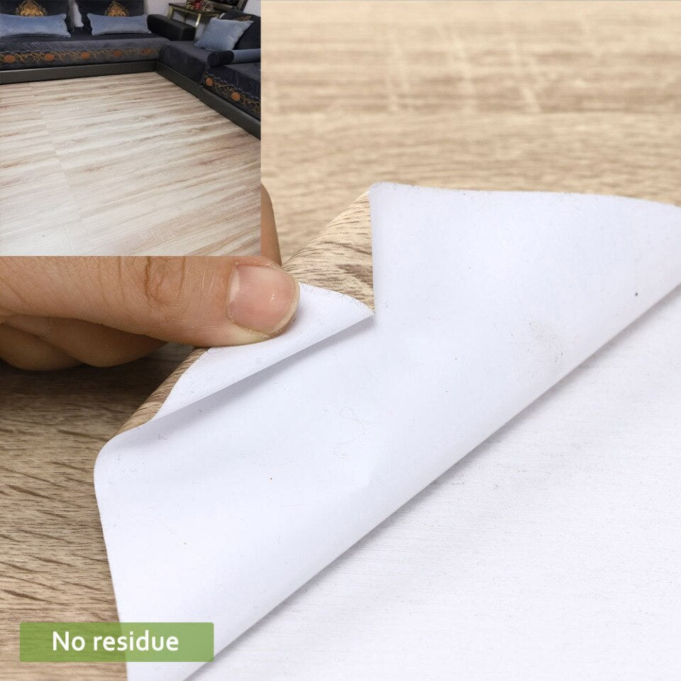 1 pc. Modern floor sticker wood grain PVC waterproof self-adhesive wall decoration wallpaper kitchen living
