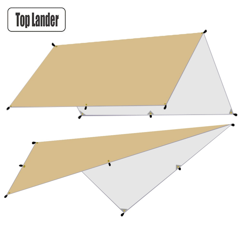 3x5m 3x4m Sonnenunterstand Zelt Tarp Strand Wasserdicht Schatten Outdoor Camping Hängematte