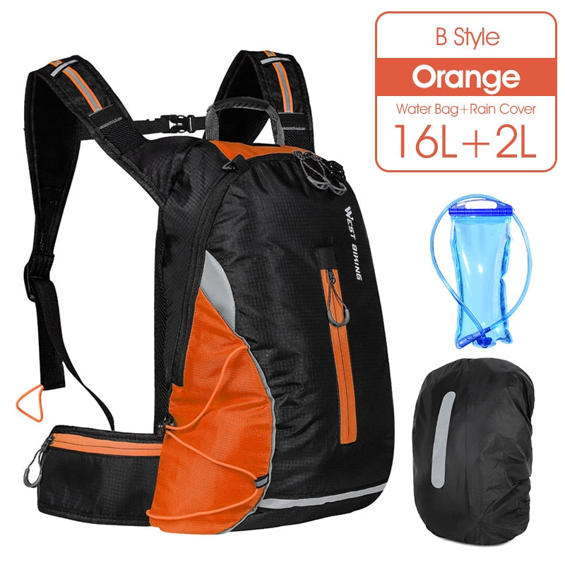 WEST BIKING Waterproof Bicycle Bag Portable Reflective Sport Cycling Backpack Outdoor Hiking Climbing MTB Bike Accessories