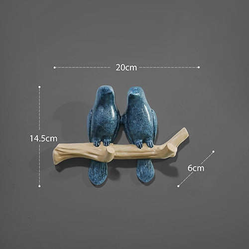Wall Decoration Home Accessories: Resin Bird Hanger