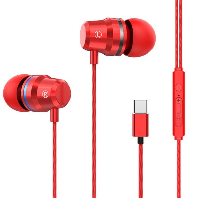 TYP C USB Kopfhörer mit Super Bass und MIC für Xiaomi Huawei Samsung