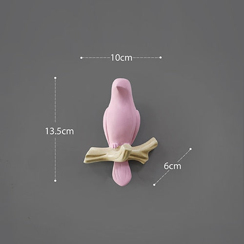 Wall Decoration Home Accessories: Resin Bird Hanger