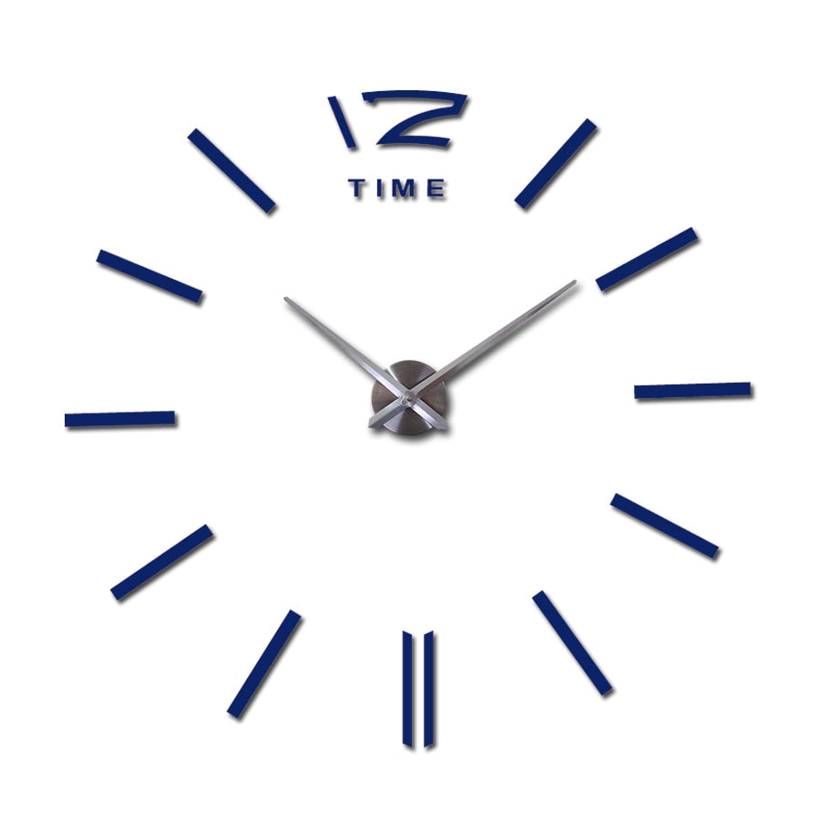 3D DIY Acrylic Mirror Wall Clock - Free Shipping