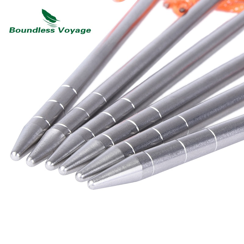 Boundless Voyage Titanium Alloy Tent Pegs Heavy Duty Nails Camping Pins 20cm 24cm 30cm 35cm 40cm