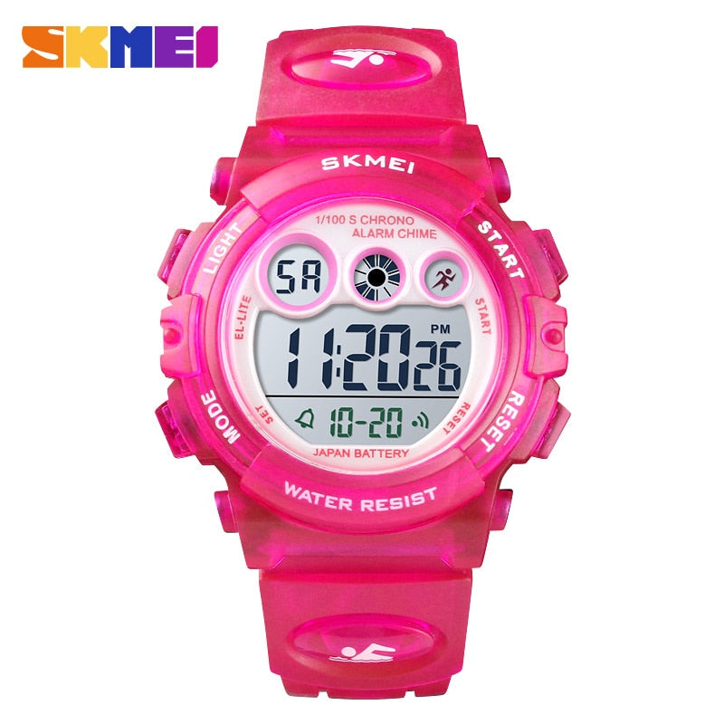 SKMEI Sport montre pour enfants LED étanche