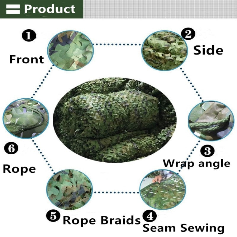 4x5m 2x3m Military Camouflage Net Camouflage Net Army Nets Shade Mesh Hunting Outdoor Camping Tent