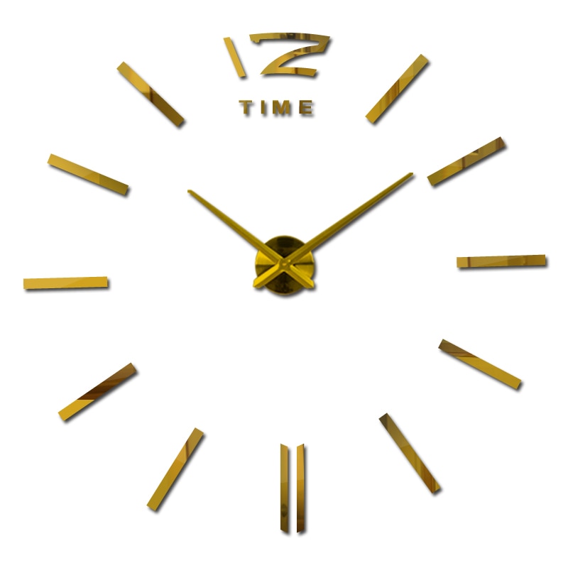 3D DIY Acrylic Mirror Wall Clock - Free Shipping