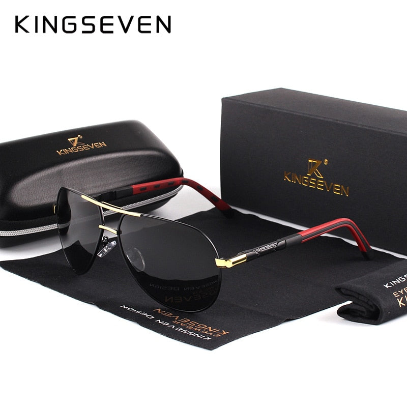 KINGSEVEN Men's Sunglasses, Vintage, Polarized