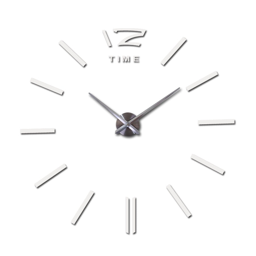 3D DIY Acrylic Mirror Wall Clock - Free Shipping