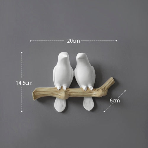 Wall Decoration Home Accessories: Resin Bird Hanger