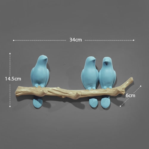Wall Decoration Home Accessories: Resin Bird Hanger