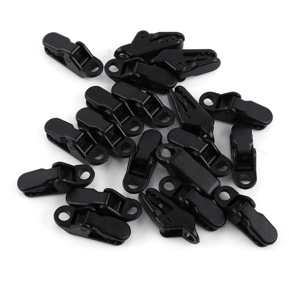 10PCS Tent Pull Point Clip Outdoor Camping Tent Alligator Clip Pull Point Hook Buckle for Tent