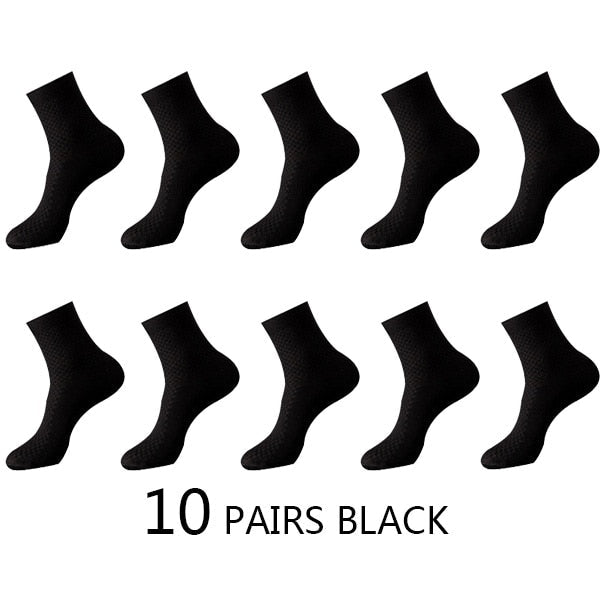 10 Pairs Lot Men Bamboo Fiber Socks, High Quality