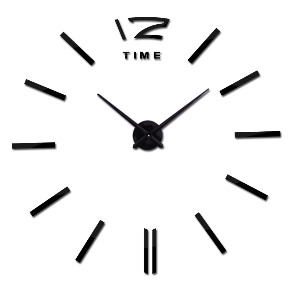 3D DIY Acrylic Mirror Wall Clock - Free Shipping